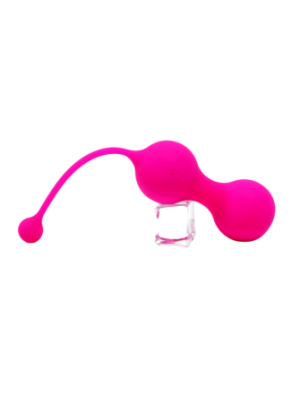 MINA Rose, Boules de Geisha en silicone médical USB avec télécommande - BQ130PNK